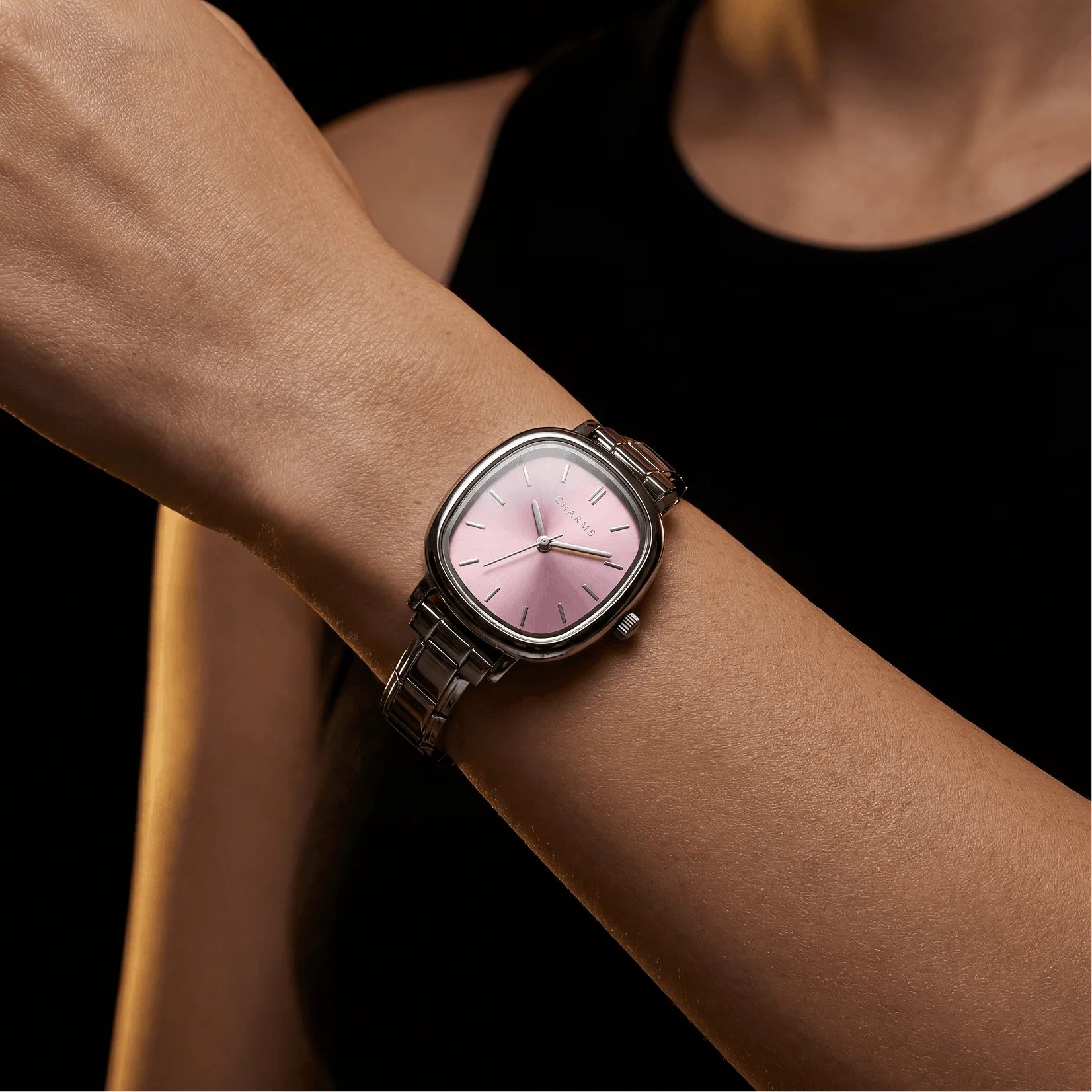Capri Watch Silver – Pink Dial Edition - Image 4