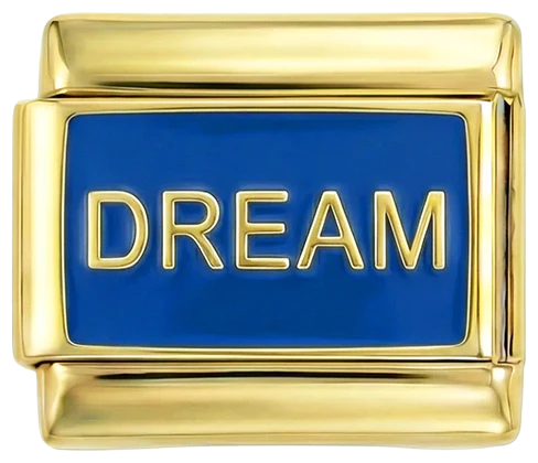 Dream on Blue Plate on Gold
