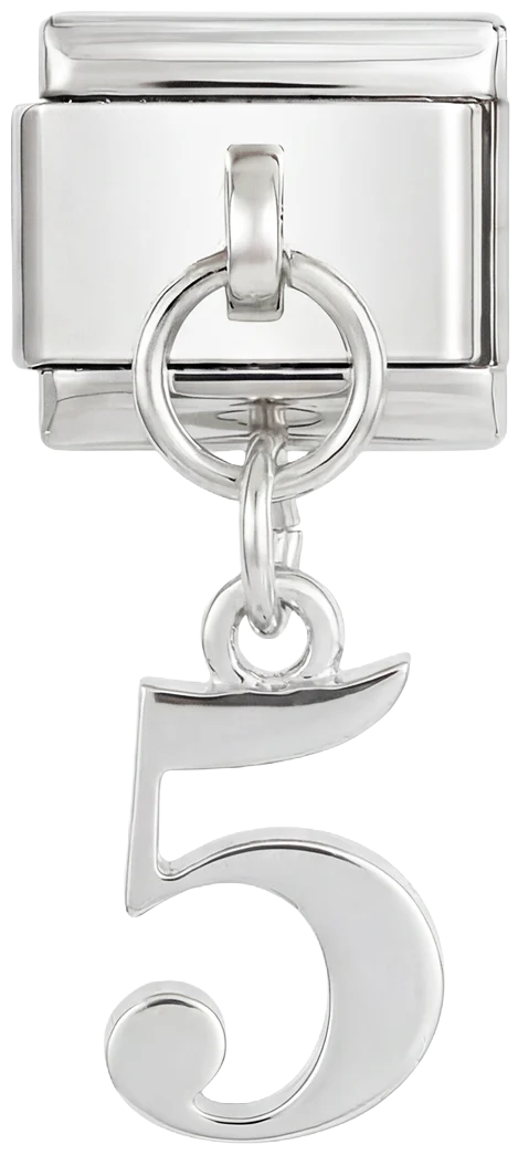 Number 5, Hanging, on Silver