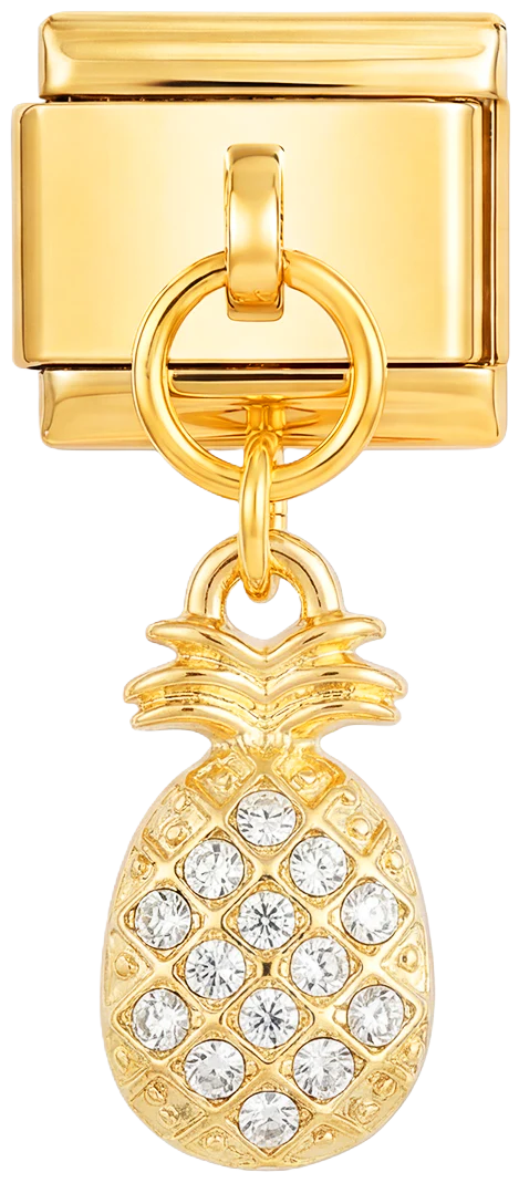 Pineapple with Stones on Gold
