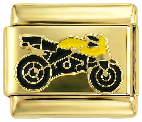 Yellow and Black Motorbike on Gold